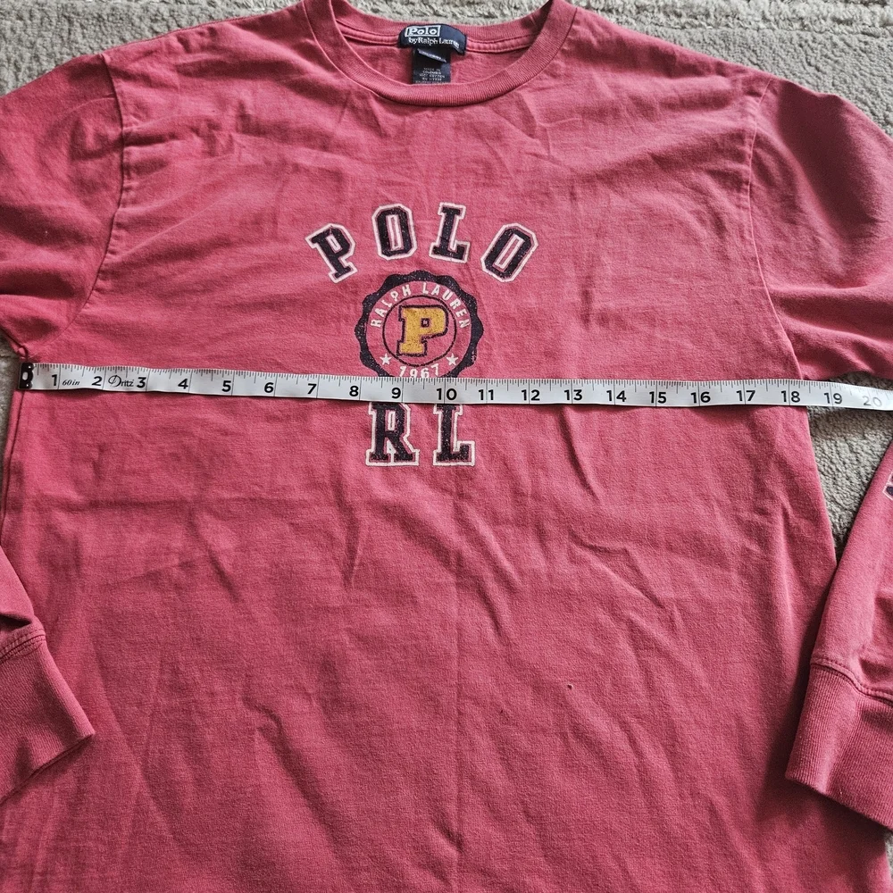 Ralph Lauren Pink Crewneck Cotton Tee with Polo Label